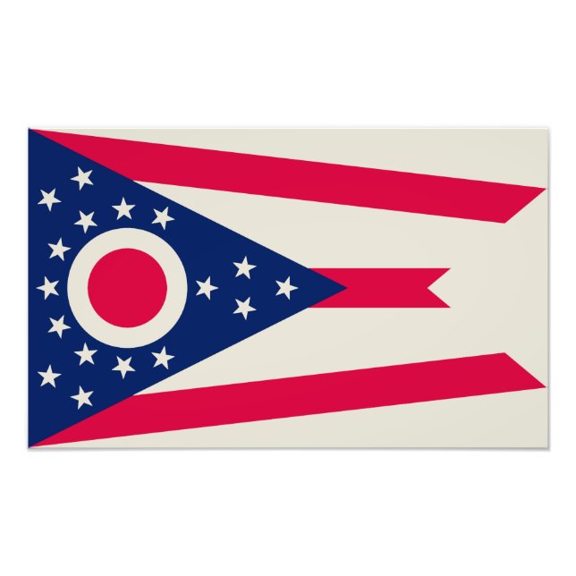 Ohio Flag: The Buckeye State Banner Photo Print (Front)