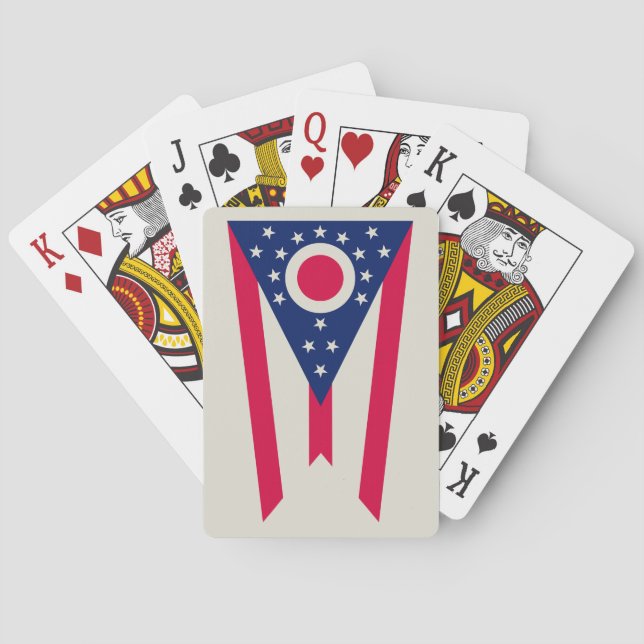 Ohio Flag: The Buckeye State Banner Poker Cards (Back)