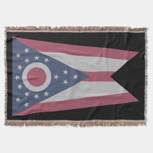 Ohio Flag Throw Blanket