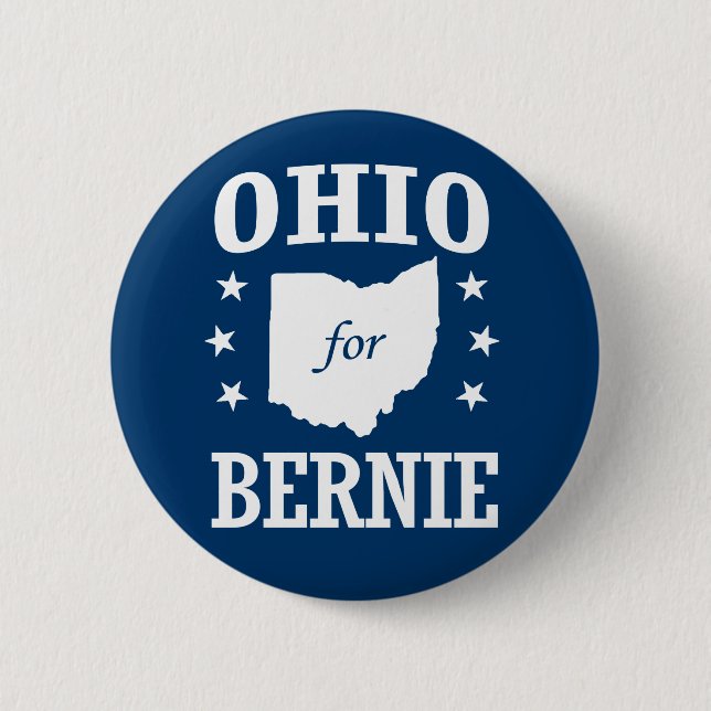 OHIO FOR BERNIE SANDERS PINBACK BUTTON (Front)