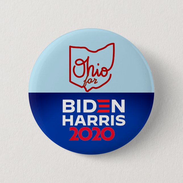 Ohio for Biden Harris 2020 Button (Front)