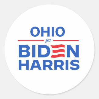 Ohio for Biden Harris Classic Round Sticker