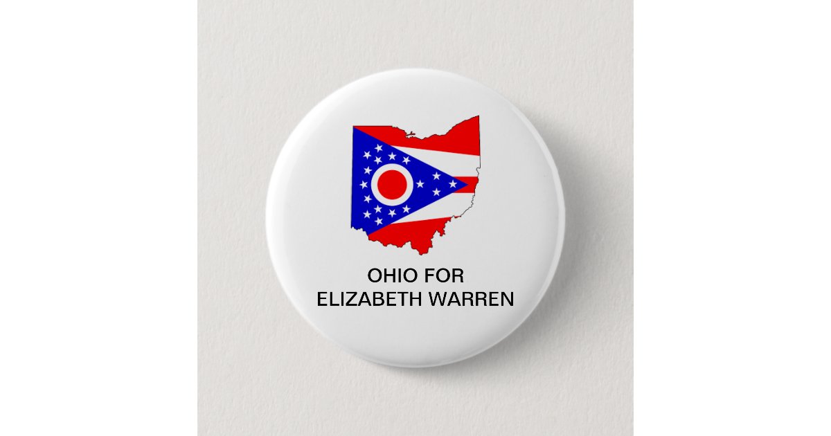 OHIO for ELIZABETH WARREN 2020 Button | Zazzle.com