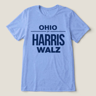 Ohio for Harris Walz Tri-Blend Shirt