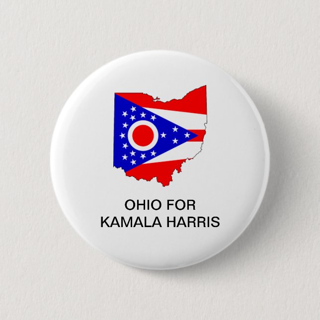 OHIO for Kamala Harris 2024 Button (Front)