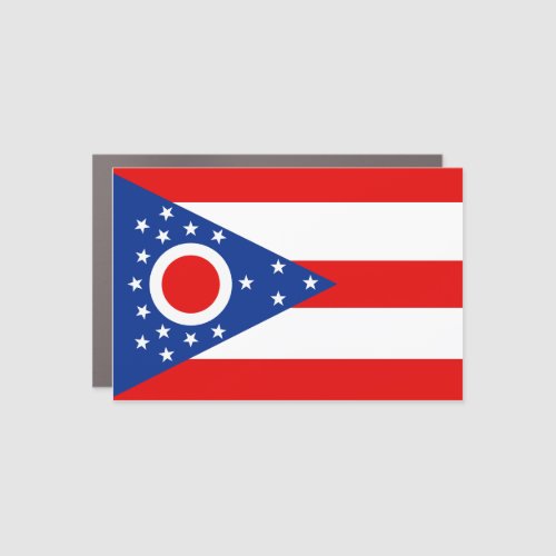 Ohio Full Flag Car Magnet