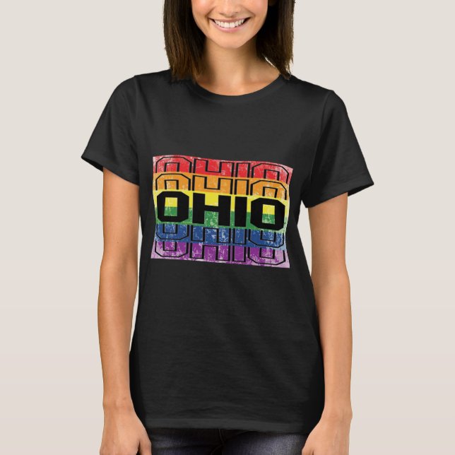 Ohio Gay Pride Flag T-Shirt (Front)