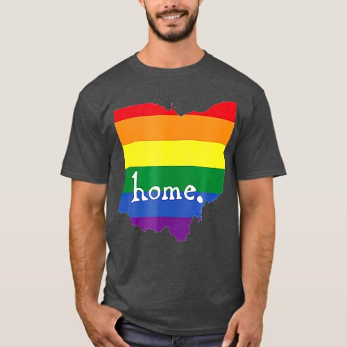 Ohio Gay Pride    LGB Rainbow Home State  T_Shirt