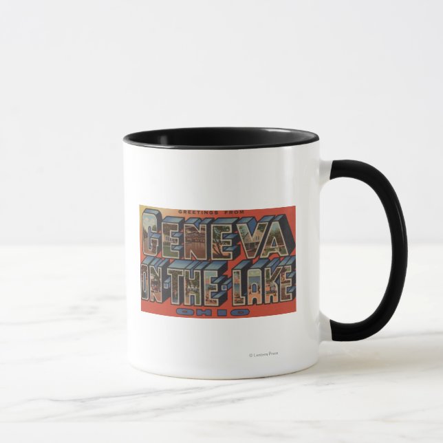 Ohio - Geneva-on-the-Lake - Large Letter Scenes Mug (Right)