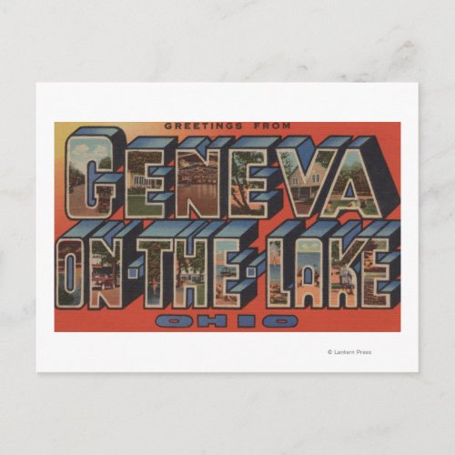 Ohio _ Geneva_on_the_Lake _ Large Letter Scenes Postcard