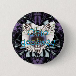 Ohio Geoswag Swags Geocaching Gifts Treasure Button