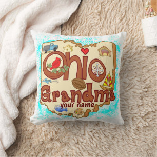 Ohio Grandma Throw Pillow