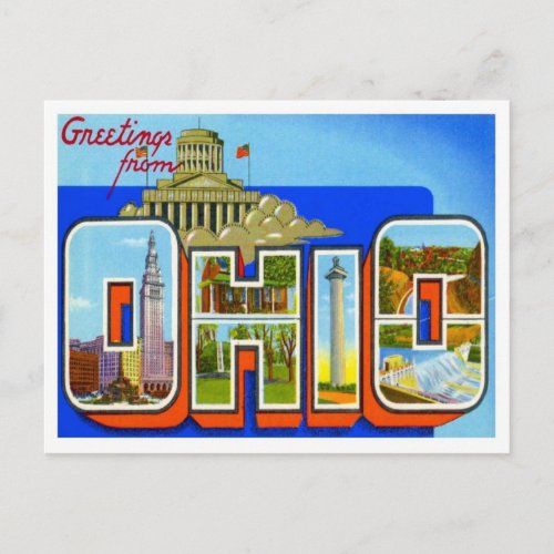 Ohio Greetings From US States Postcard