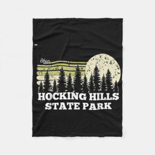 Ohio Hiking Hocking Hills State Park Trees Nature Fleece Blanket