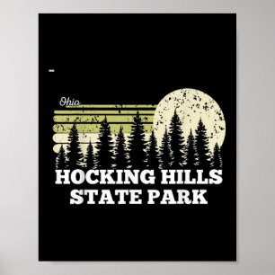 Ohio Hiking Hocking Hills State Park Trees Nature Poster