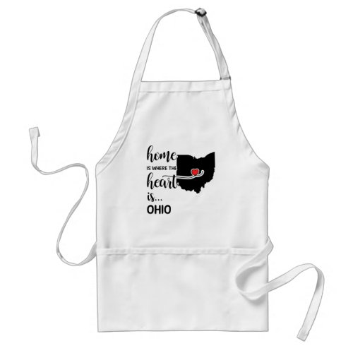 Ohio home is where the heart is adult apron