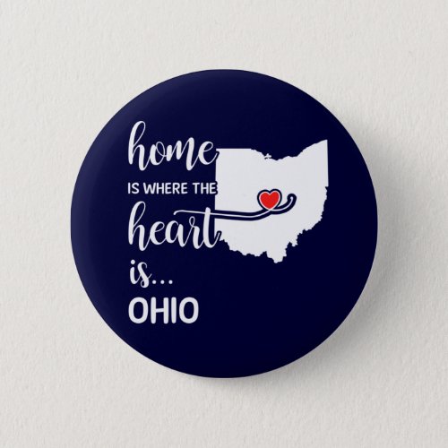 Ohio home is where the heart is button