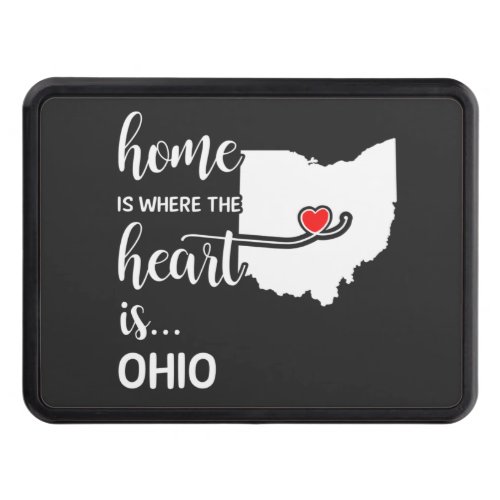 Ohio home is where the heart is hitch cover