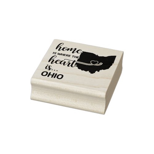 Ohio home is where the heart is rubber stamp