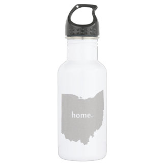 Ohio home silhouette state map stainless steel water bottle