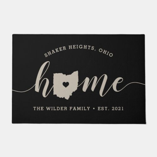 Ohio Home State Personalized Doormat