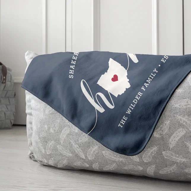 Ohio Home State Personalized Sherpa Blanket Zazzle