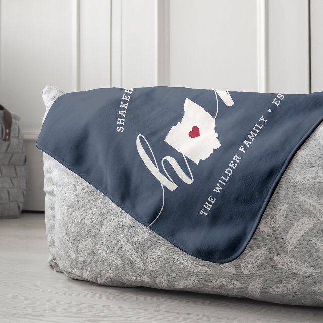 Ohio Home State Personalized Sherpa Blanket (Creator Uploaded)