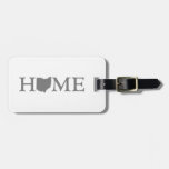 Ohio Home State Shaped Letter Buckeye Word Art Luggage Tag at Zazzle