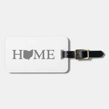 Ohio Home State Shaped Letter Buckeye Word Art Luggage Tag by PNGDesign at Zazzle