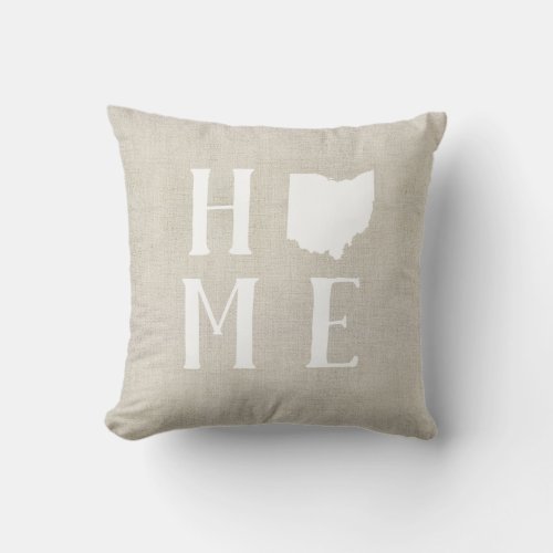 Ohio Home State Throw Pillow