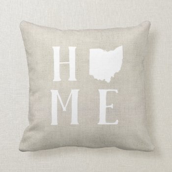 Ohio Home State Throw Pillow by coffeecatdesigns at Zazzle