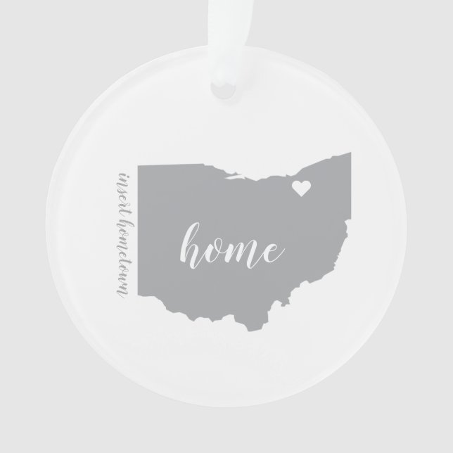 Ohio Hometown Personalized Ornament (Front)