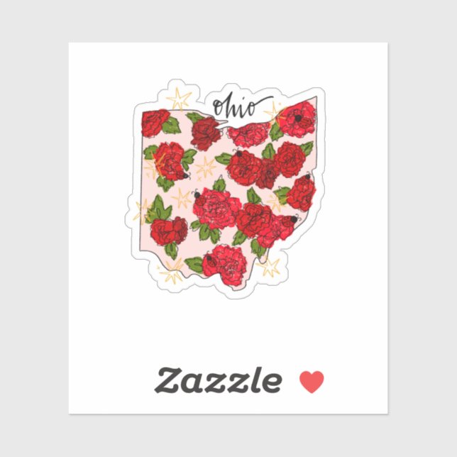 Ohio Illustrated State Sticker (Sheet)
