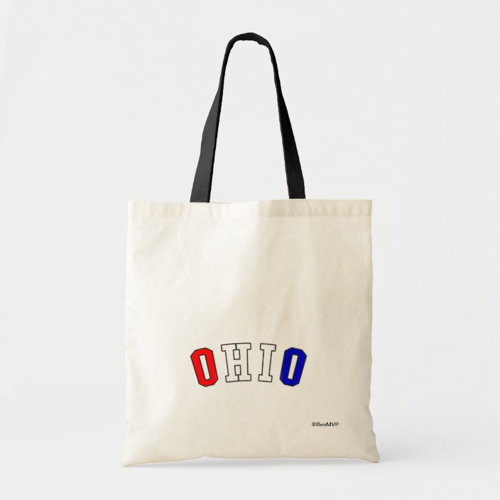 Ohio in State Flag Colors Tote Bag