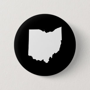 Ohio in White and Black Button