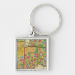 Ohio, Indiana, and Illinois Keychain
