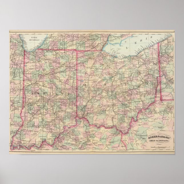 Ohio, Indiana Poster (Front)