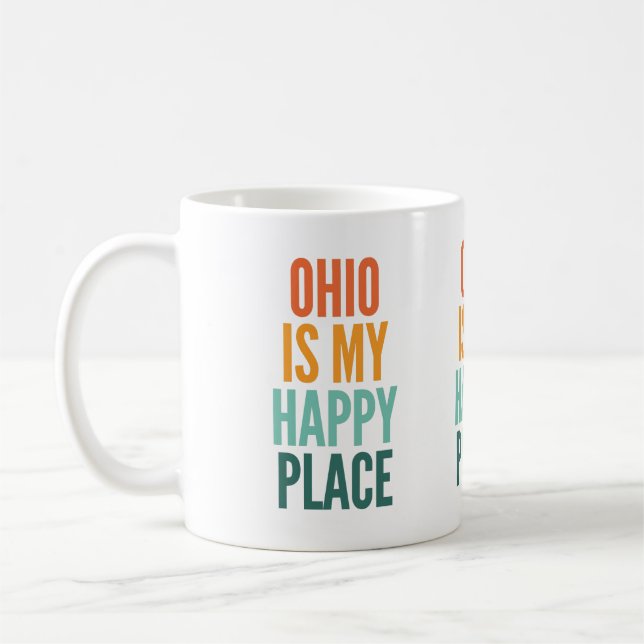 Ohio Is My Happy Place Coffee Mug (Left)