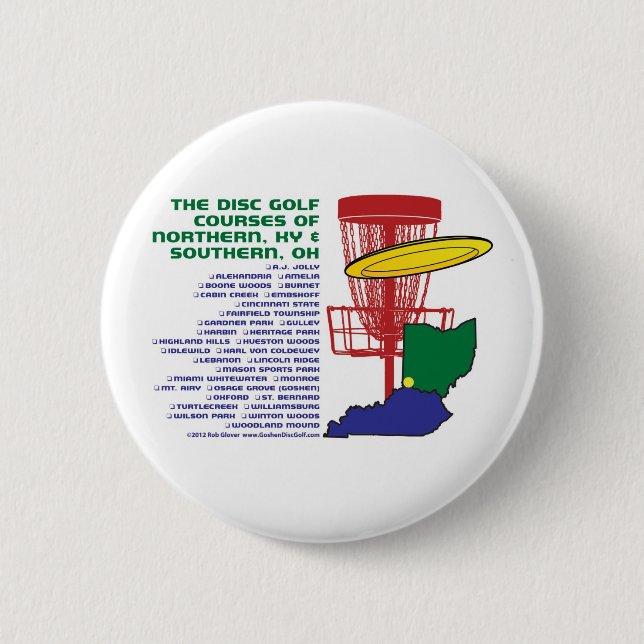Ohio Kentucky Disc Golf Button (Front)