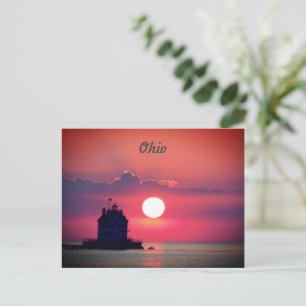 Ohio Lake Sunset Postcard