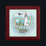 Ohio Lighthouse Gift Box<br><div class="desc">Ohio Lighthouse gift box by ArtMuvz Illustration. Matching Lighthouse apparel, Light house t-shirts, Lighthouses gifts. Lighthouse t-shirt, nautical and birthday gifts, lighthouse collector apparel. Lighthouse gifts are a great way to show someone you care, especially if they love the ocean, the coast, or lighthouses themselves. Lighthouses are iconic symbols of...</div>