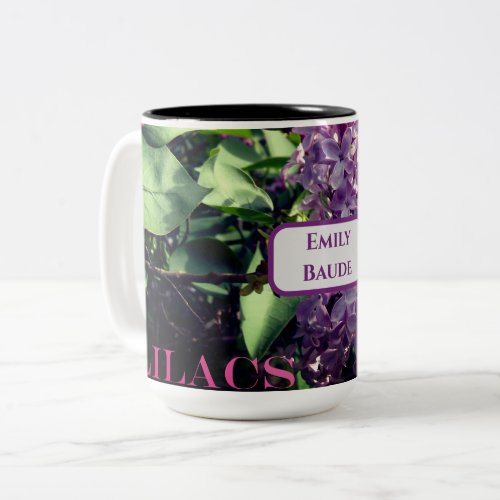 Ohio Lilac Bloom Personalized Two_Tone Coffee Mug