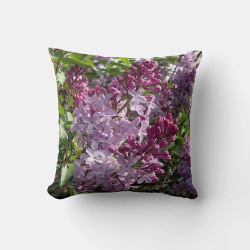 Ohio Lilacs In Spring Throw Pillow