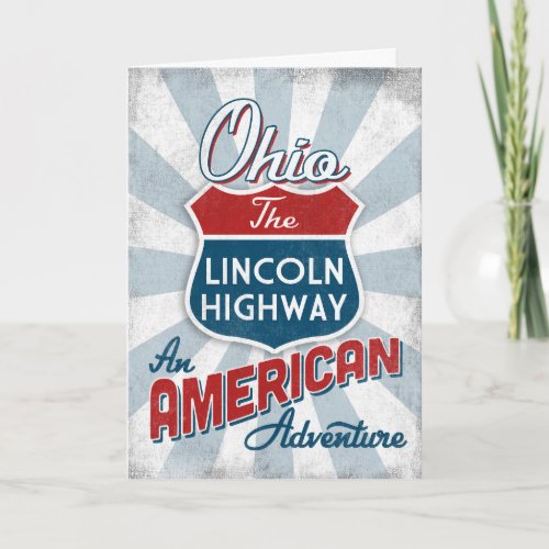 Ohio Lincoln Highway Vintage America Card