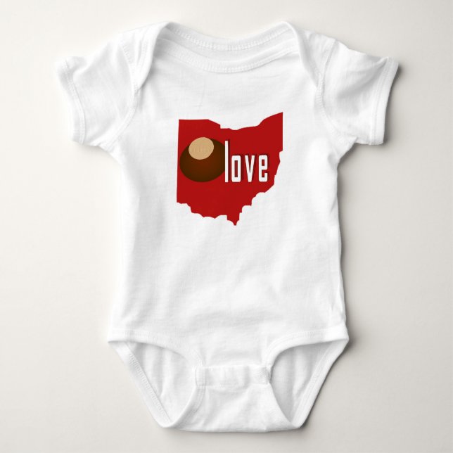 ohio love baby bodysuit (Front)