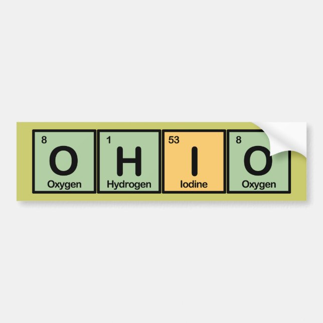 Ohio made of Elements Bumper Sticker (Front)