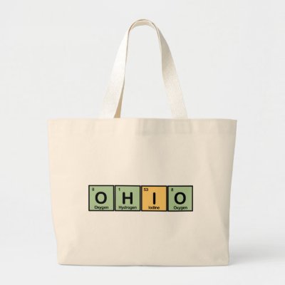 Ohio made of Elements Large Tote Bag