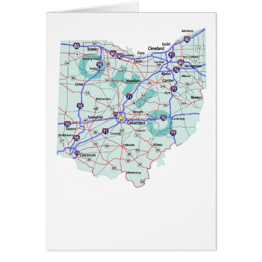 Ohio Map Blank Card (Front)