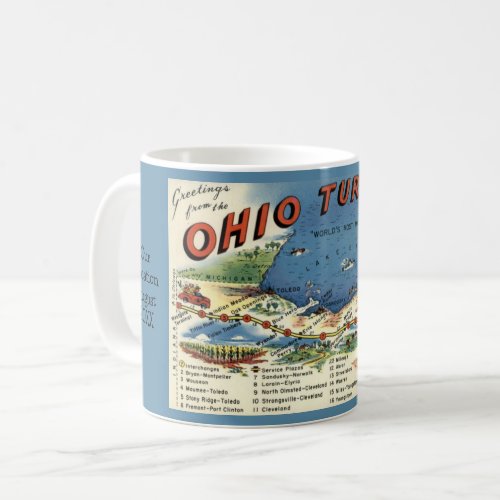 Ohio Map Custom Mug