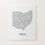 Ohio Map Jigsaw Puzzle at Zazzle